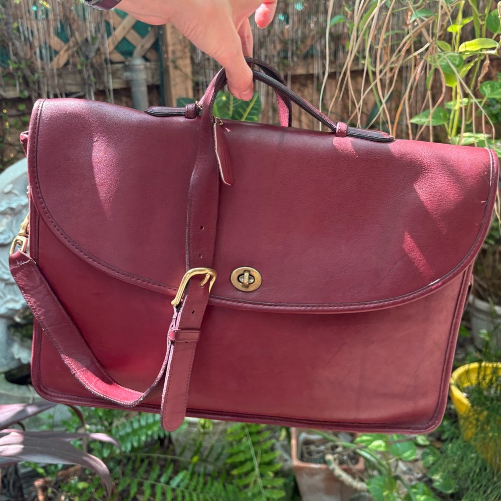 🍷Vintage Coach - Lexington briefcase in Burgundy - 5265 - USA made
